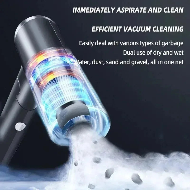 Wireless 120W Vacuum Cleaner | Dual-Use for Home & Car Cleaning