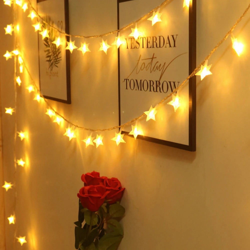 LED Star Fairy String Lights ✨⭐ | Outdoor Garland Bulb Lights for Home, Garden & Events