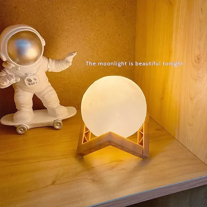LED Moon Book Night Light | Galaxy Bedroom Lamp
