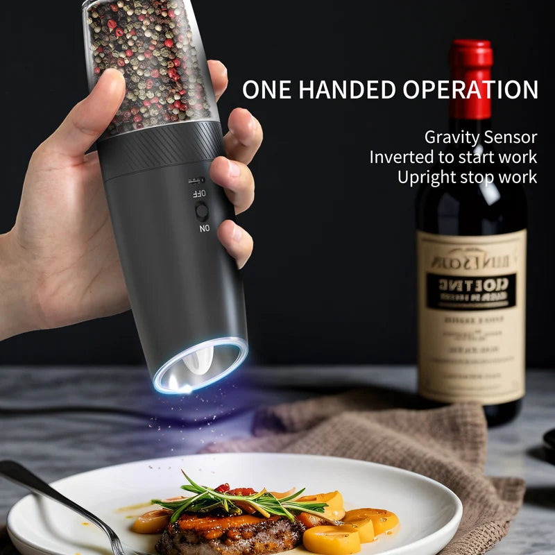 USB Rechargeable Electric Salt & Pepper Grinder