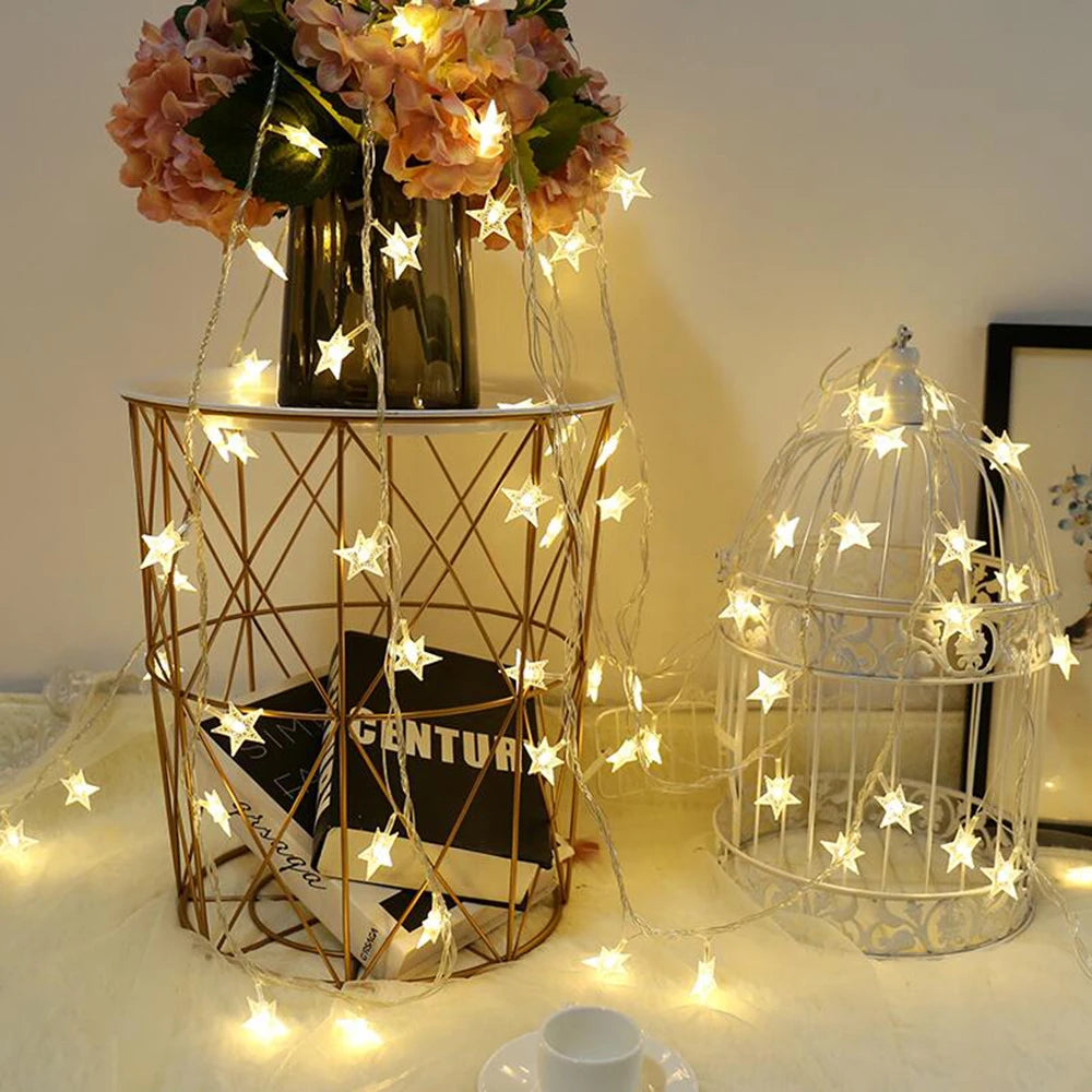 LED Star Fairy String Lights ✨⭐ | Outdoor Garland Bulb Lights for Home, Garden & Events