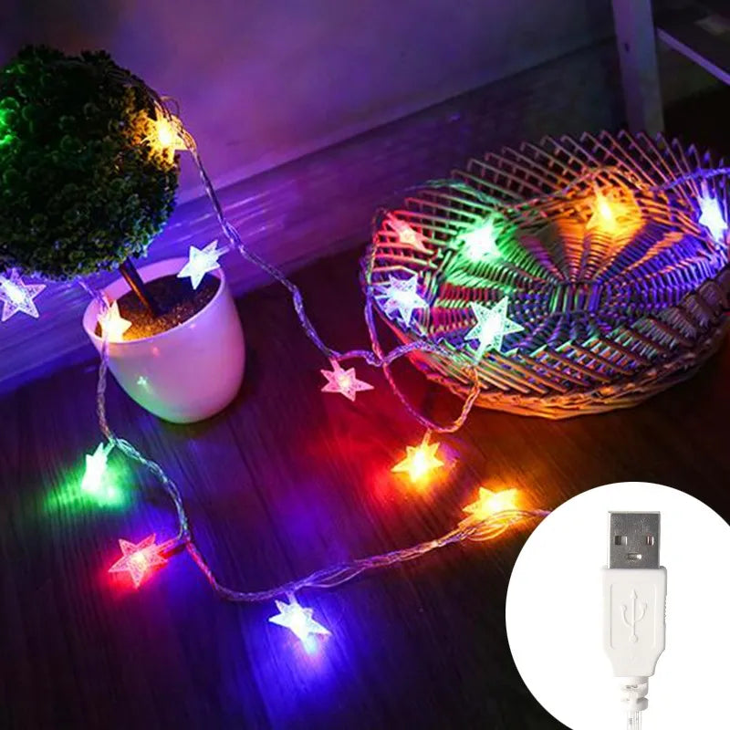 LED Star Fairy String Lights ✨⭐ | Outdoor Garland Bulb Lights for Home, Garden & Events
