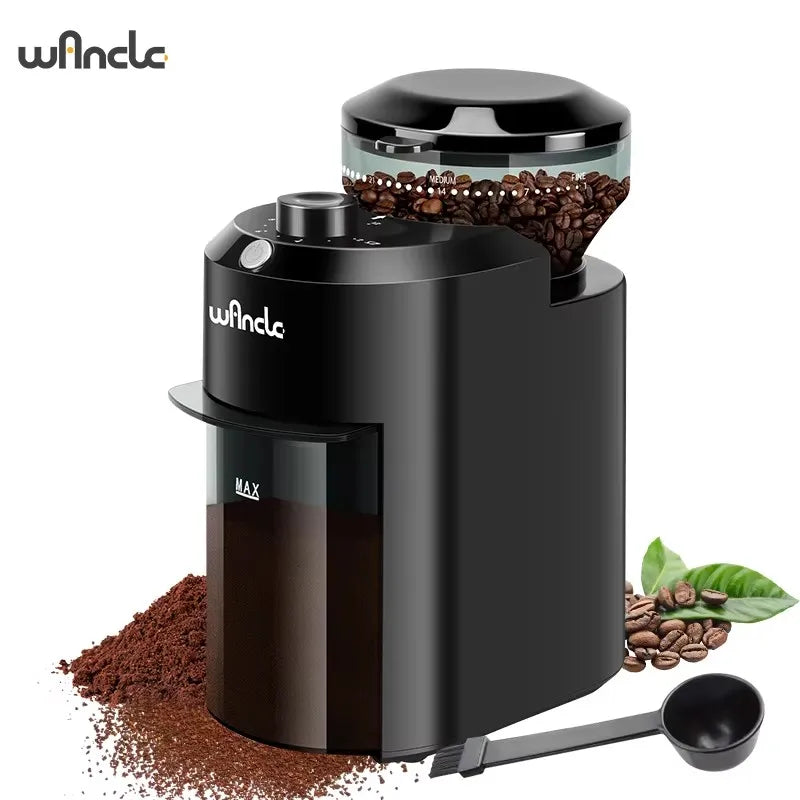 Wancle Electric Conical Burr Coffee Grinder ☕⚡ | 28 Adjustable Grind Settings | 220V/120V