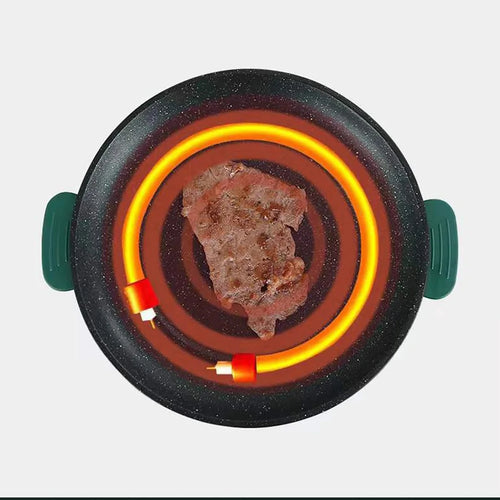 220V Electric Baking & Grill Pan | Non-Stick Kitchen Barbecue Tool