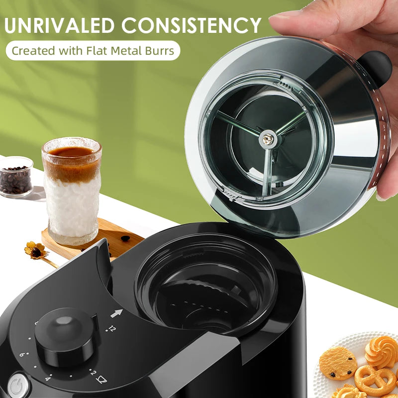 Wancle Electric Conical Burr Coffee Grinder ☕⚡ | 28 Adjustable Grind Settings | 220V/120V