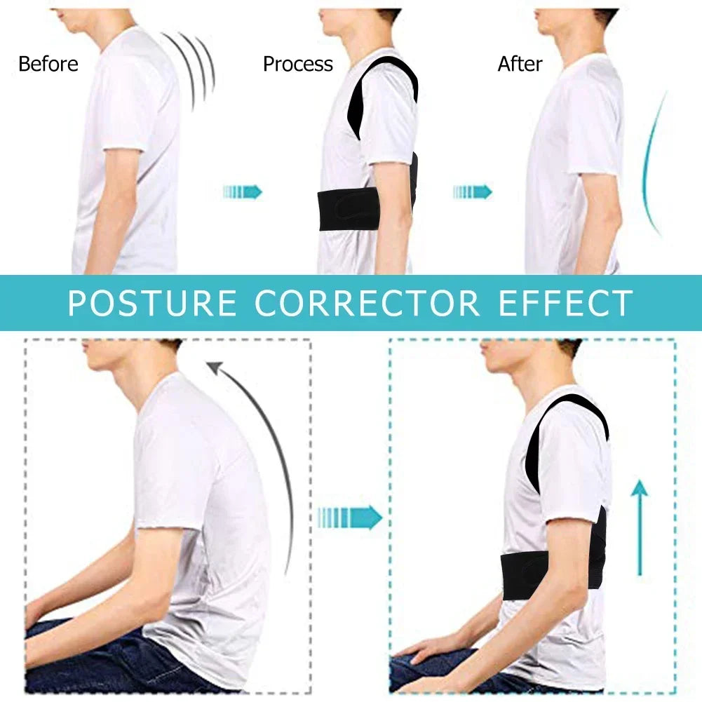 Posture Corrector Back Support Belt 💪 | Adjustable Lumbar & Shoulder Brace