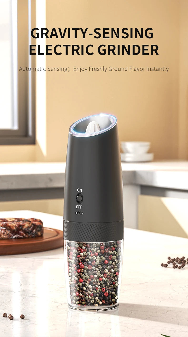 USB Rechargeable Electric Salt & Pepper Grinder