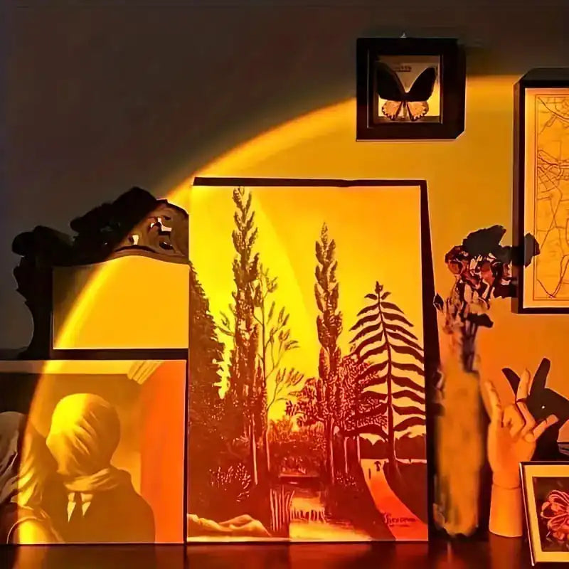 Sunset Projection Ambiance Light | USB-Powered Mood Lamp for Cozy Spaces