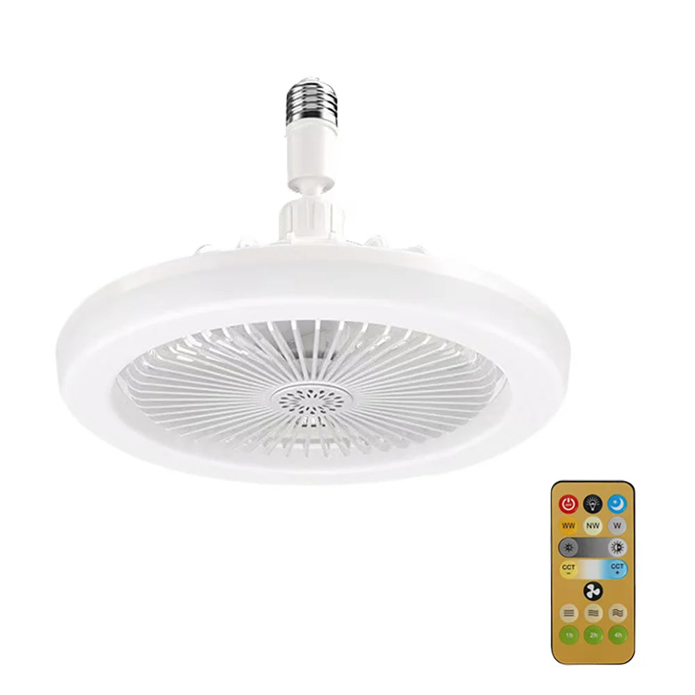 3-in-1 Ceiling Fan Light 💡 Remote Control | Rotatable Design | E27 Base for Home Lighting