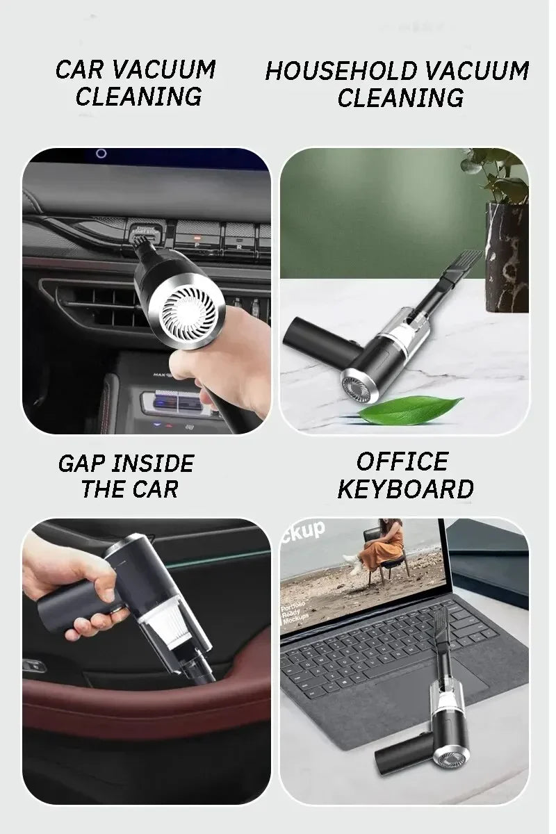 Wireless 120W Vacuum Cleaner | Dual-Use for Home & Car Cleaning