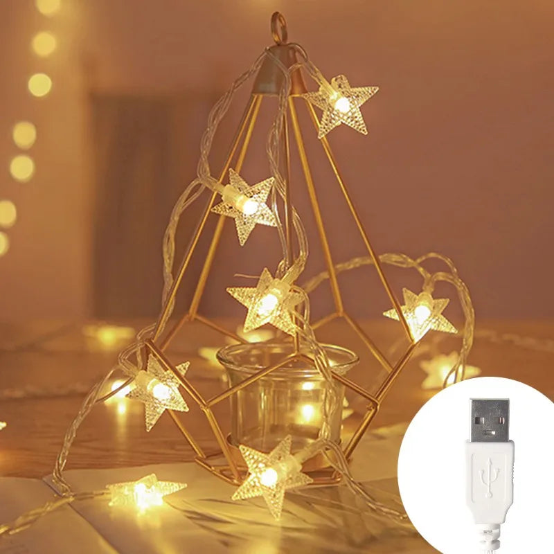 LED Star Fairy String Lights ✨⭐ | Outdoor Garland Bulb Lights for Home, Garden & Events