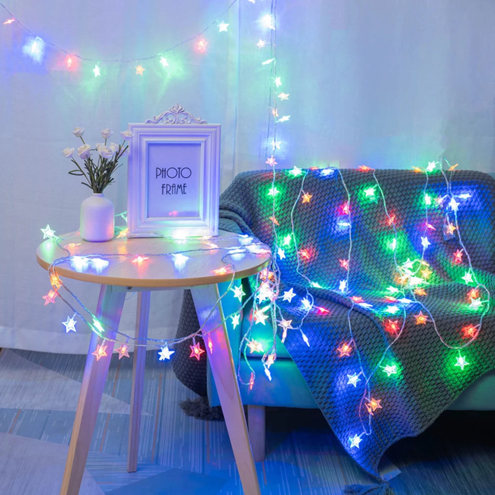 LED Star Fairy String Lights ✨⭐ | Outdoor Garland Bulb Lights for Home, Garden & Events