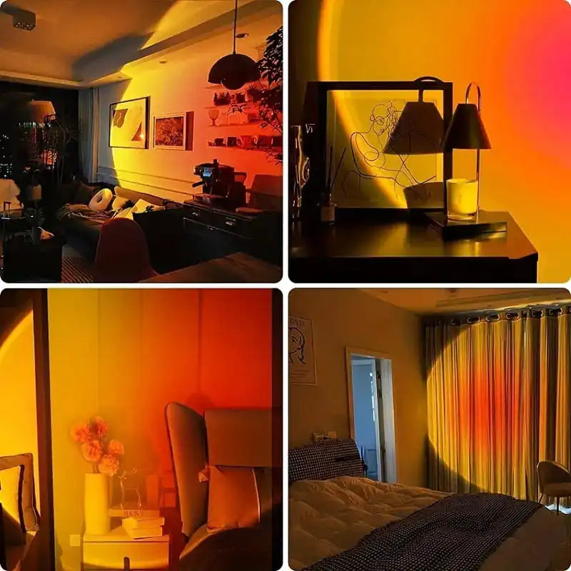 Sunset Projection Ambiance Light | USB-Powered Mood Lamp for Cozy Spaces